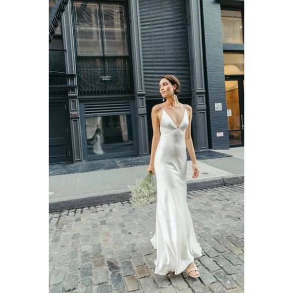 BHLDN Jenny Yoo Marnie Wedding Gown Size 12 - Picture 5 of 16